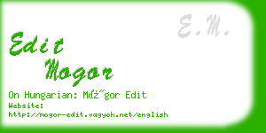 edit mogor business card